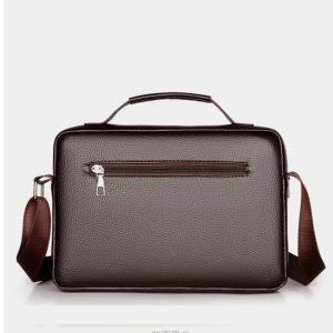 Men's Pu Leather Shoulder Bag (Chocolate color)