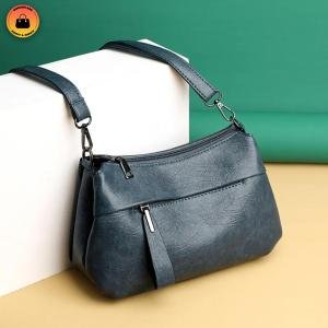 Crossbody bag atipasial leather ( Blue color )